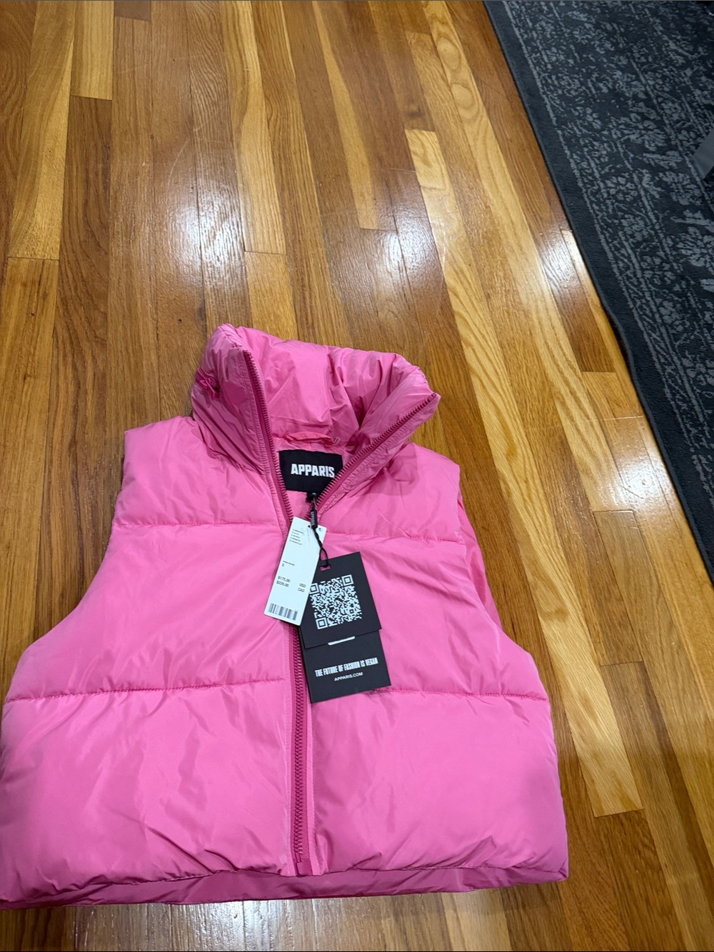 NWT apparis pink puffer vest